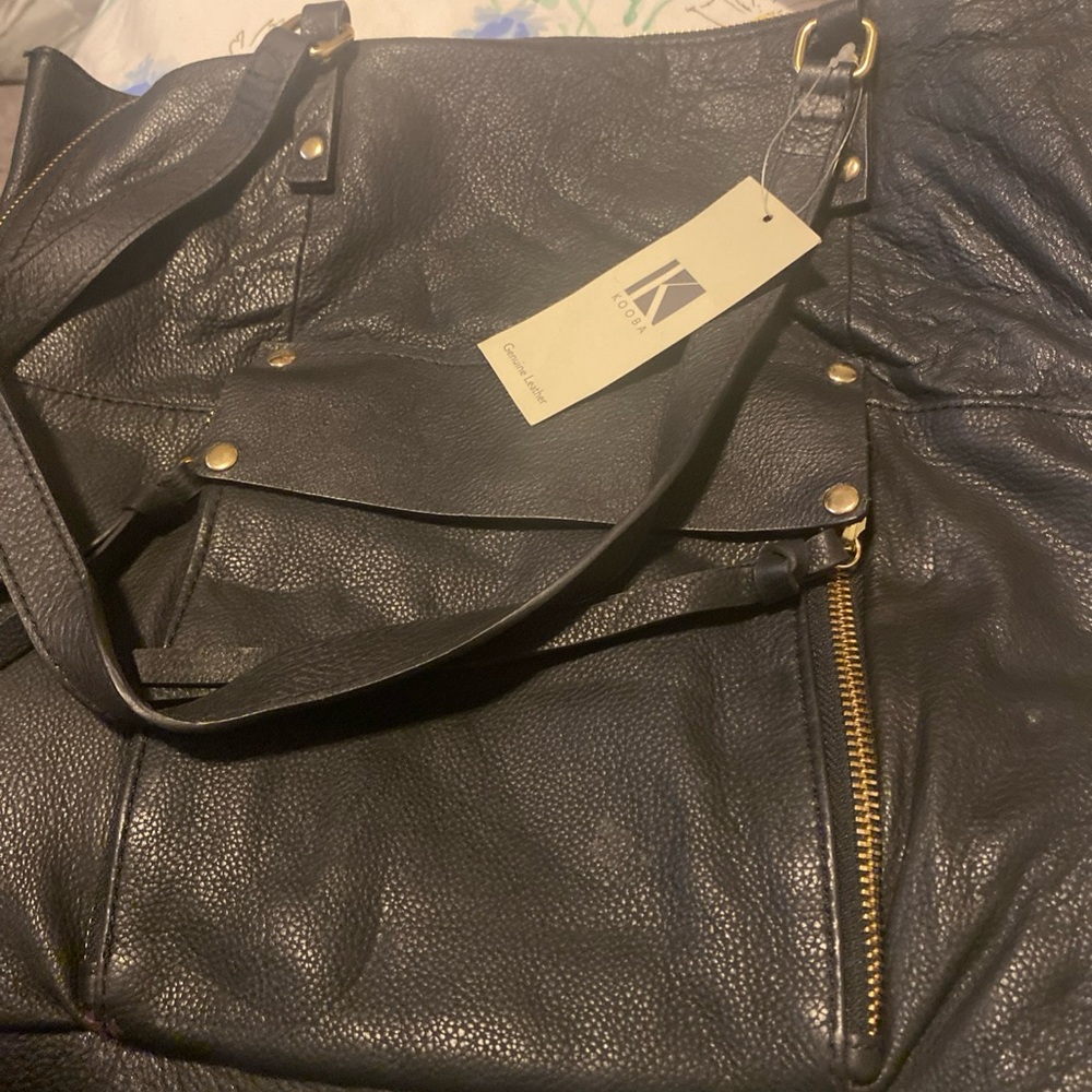 Kooba Black Leather Shoulder Bag